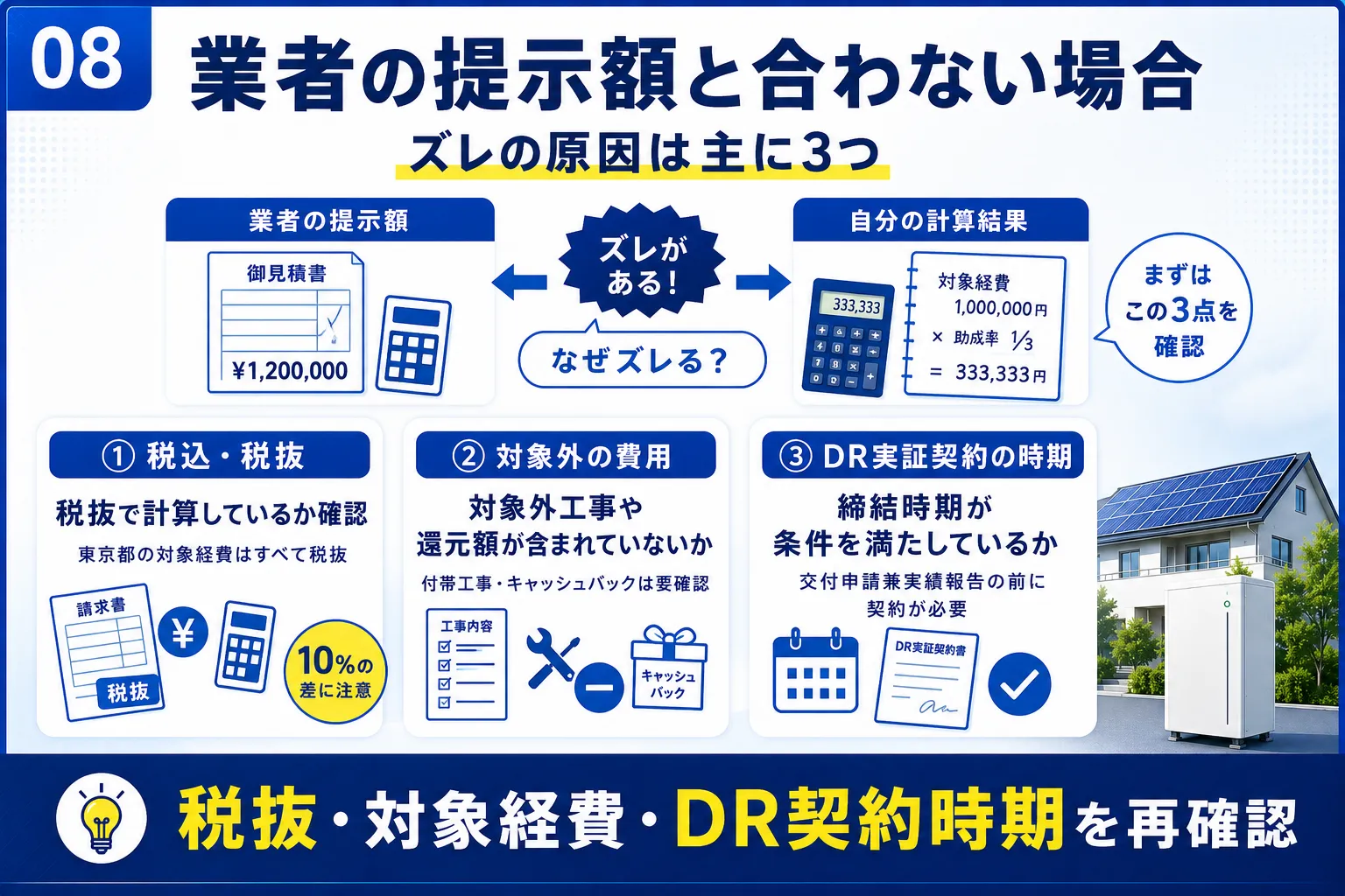 計算結果と業者の提示額が合わないときの確認ポイント