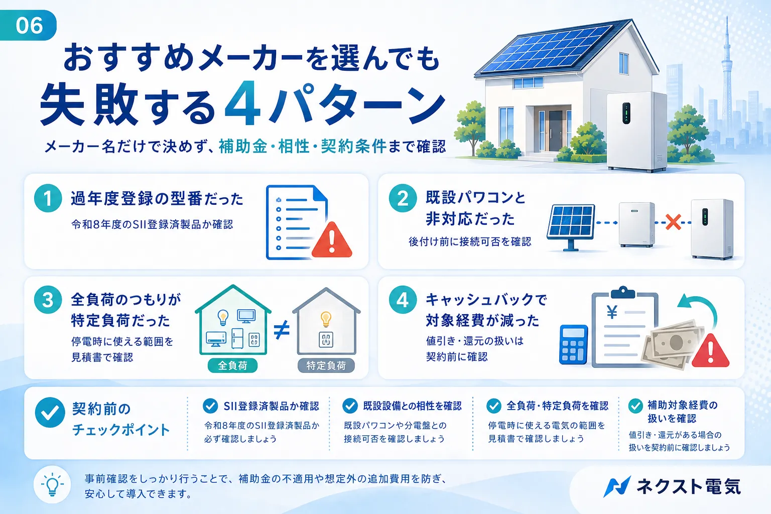 蓄電池のおすすめメーカーを選んでも失敗する4つのパターン